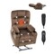 Large Brown Power Lift Recliner Chair Heat Massage Dual Motor